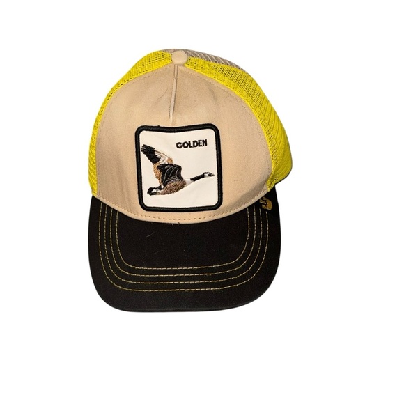 Goorin Bros RARE Golden Goose Yellow and Black Trucker Hat - Picture 1 of 12